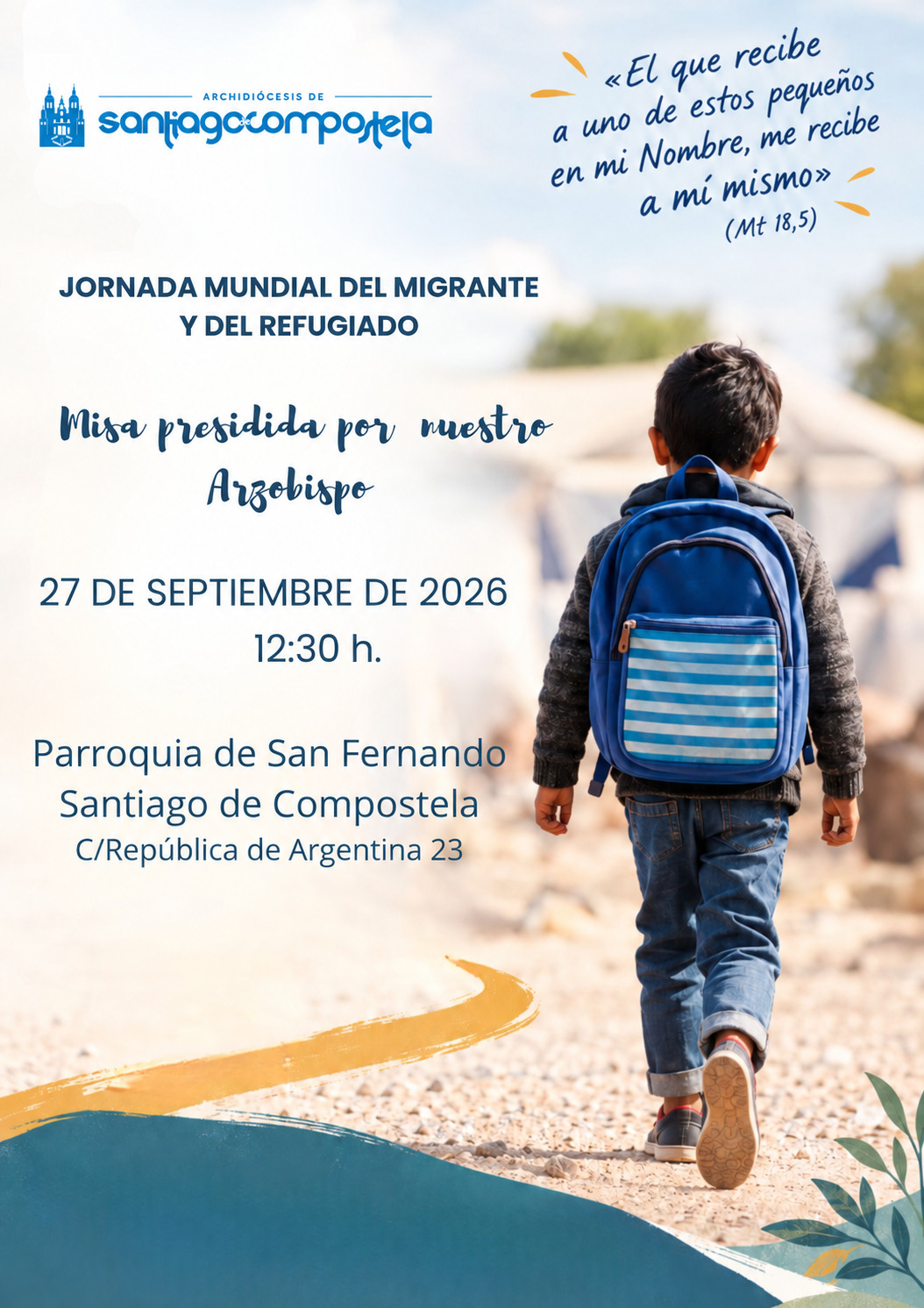 Domingo 27 de septiembre celebramos la Jornada Mundial del Migrante y del Refugiado